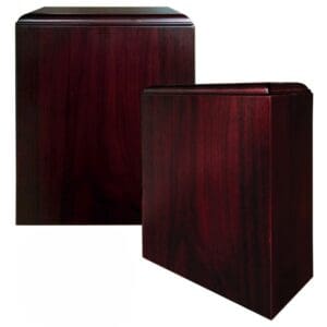 Tribute Scattering Urn in a dark cherry wood color