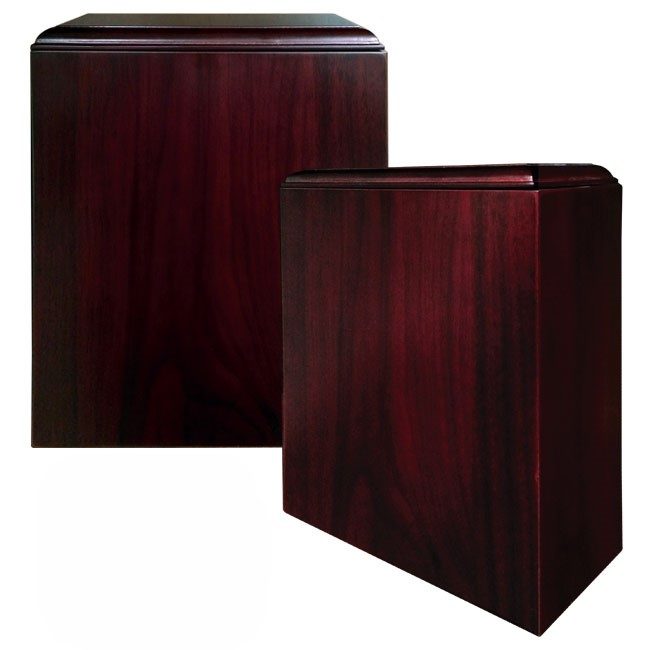 Tribute Scattering Urn in a dark cherry wood color
